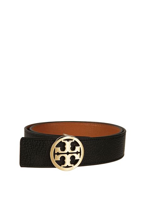 Tory Burch Reversible Leather Logo Belt.